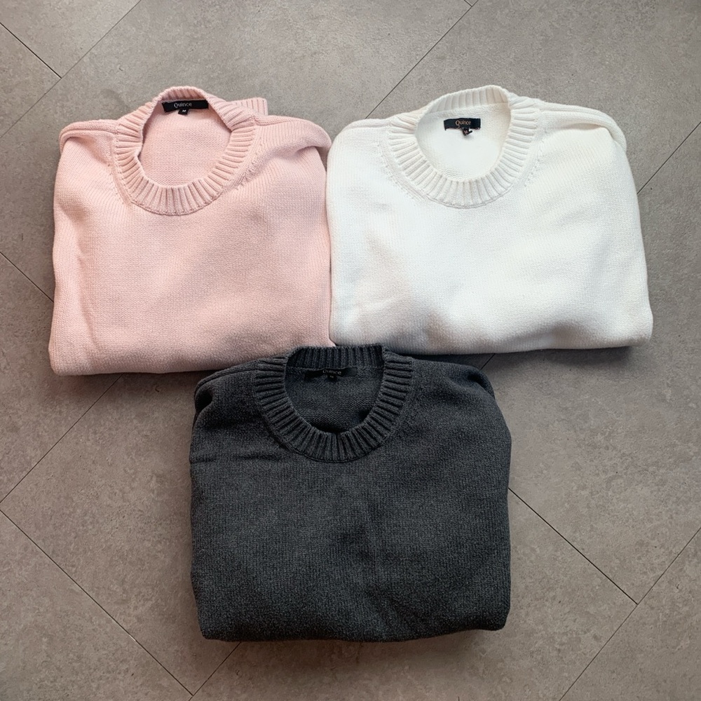 Bundle of 3 Quince Organic Cotton Sweaters - Picture 2 of 5